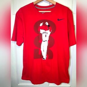 NIKE Albert Pujols Los Angeles Angels Graphic 500 Home Run in 2014 Shirt-Sz Med